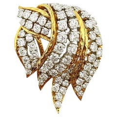 Spilla Merrin in platino e oro 18 carati con diamante
