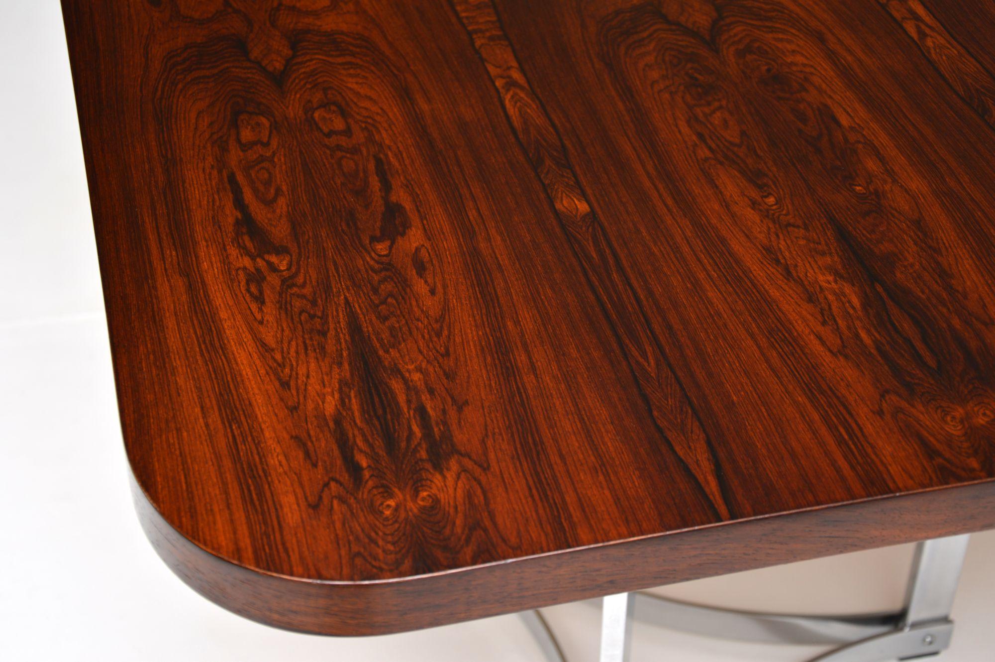 Merrow Associates Dining Table in Wood & Chrome 4