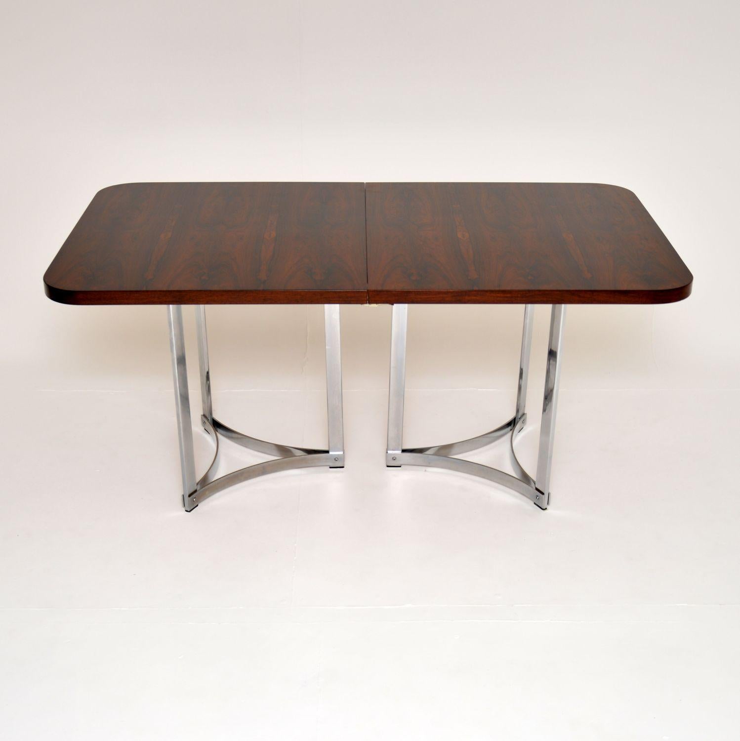 British Merrow Associates Dining Table in Wood & Chrome