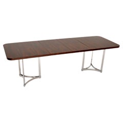 Merrow Associates Dining Table in Wood & Chrome