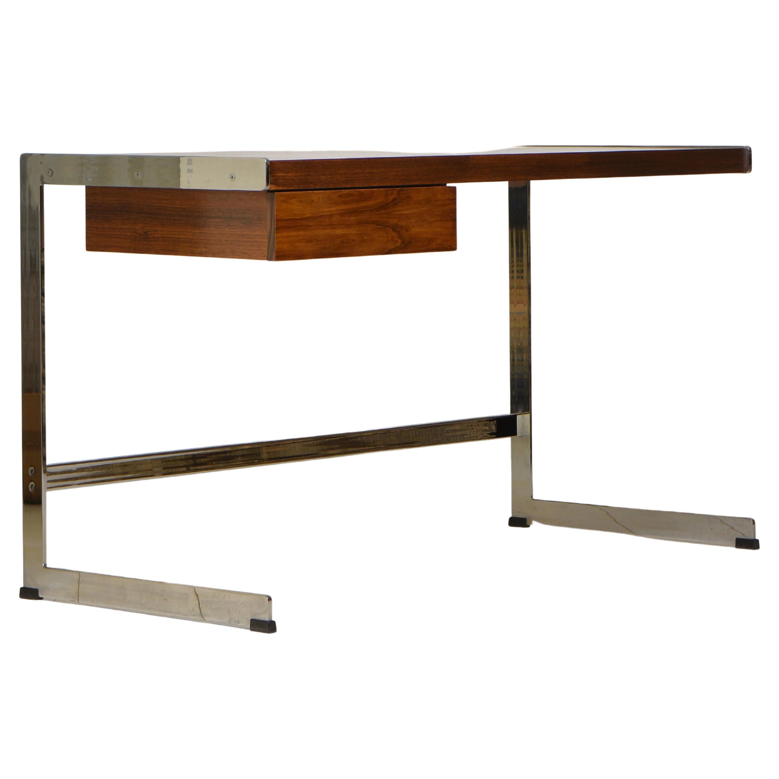 Merrow Associates Rosewood & Chrome Mid-Century Desk 4