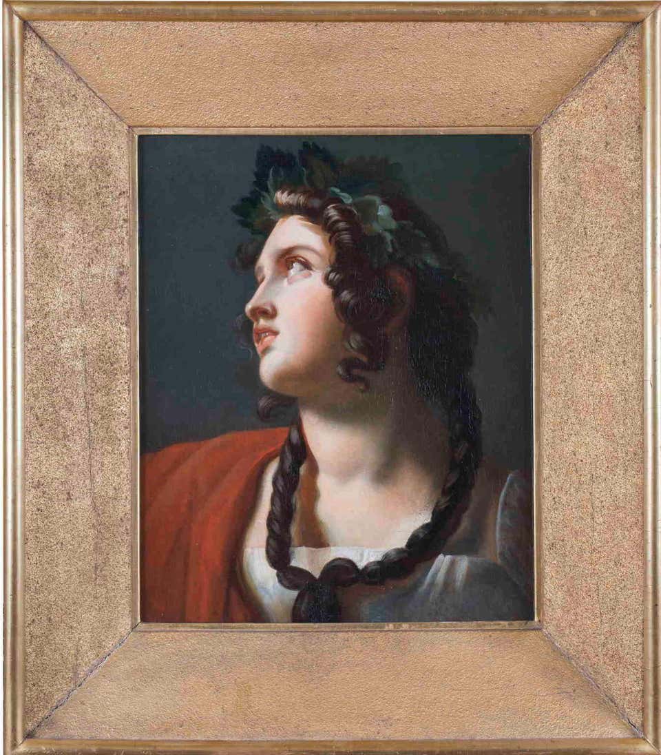 Aleardo Villa Signed Aleardo Villa Male Moustache Portrait 1890 circa