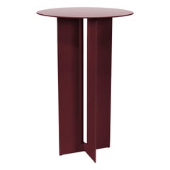 Mers Cafe Table in Burgundy Aluminum