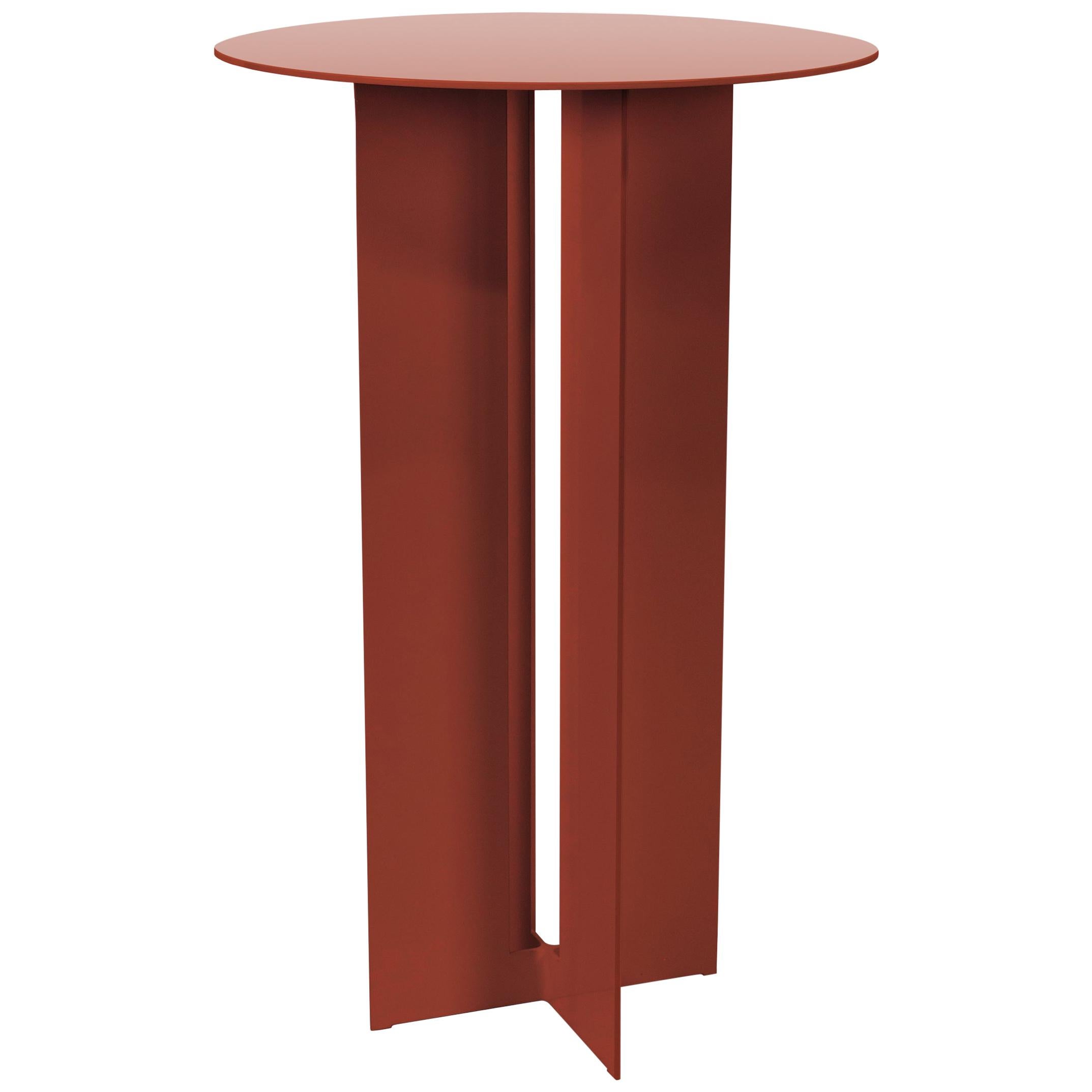Mers Cafe Table in Ochre Aluminum  For Sale