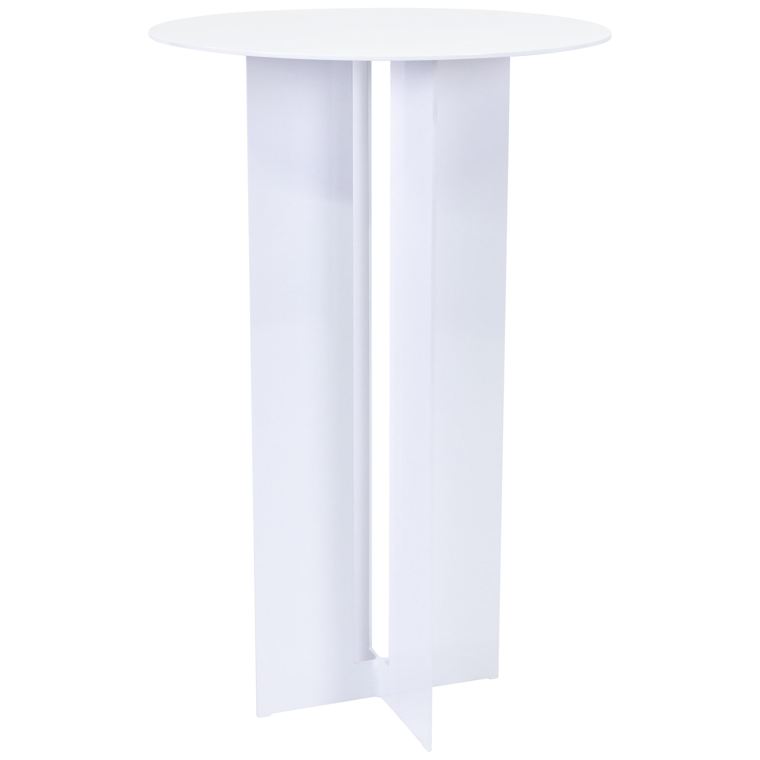 Mers Cafe Table in White Aluminum 