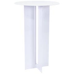 Mers Cafe Table in White Aluminum 
