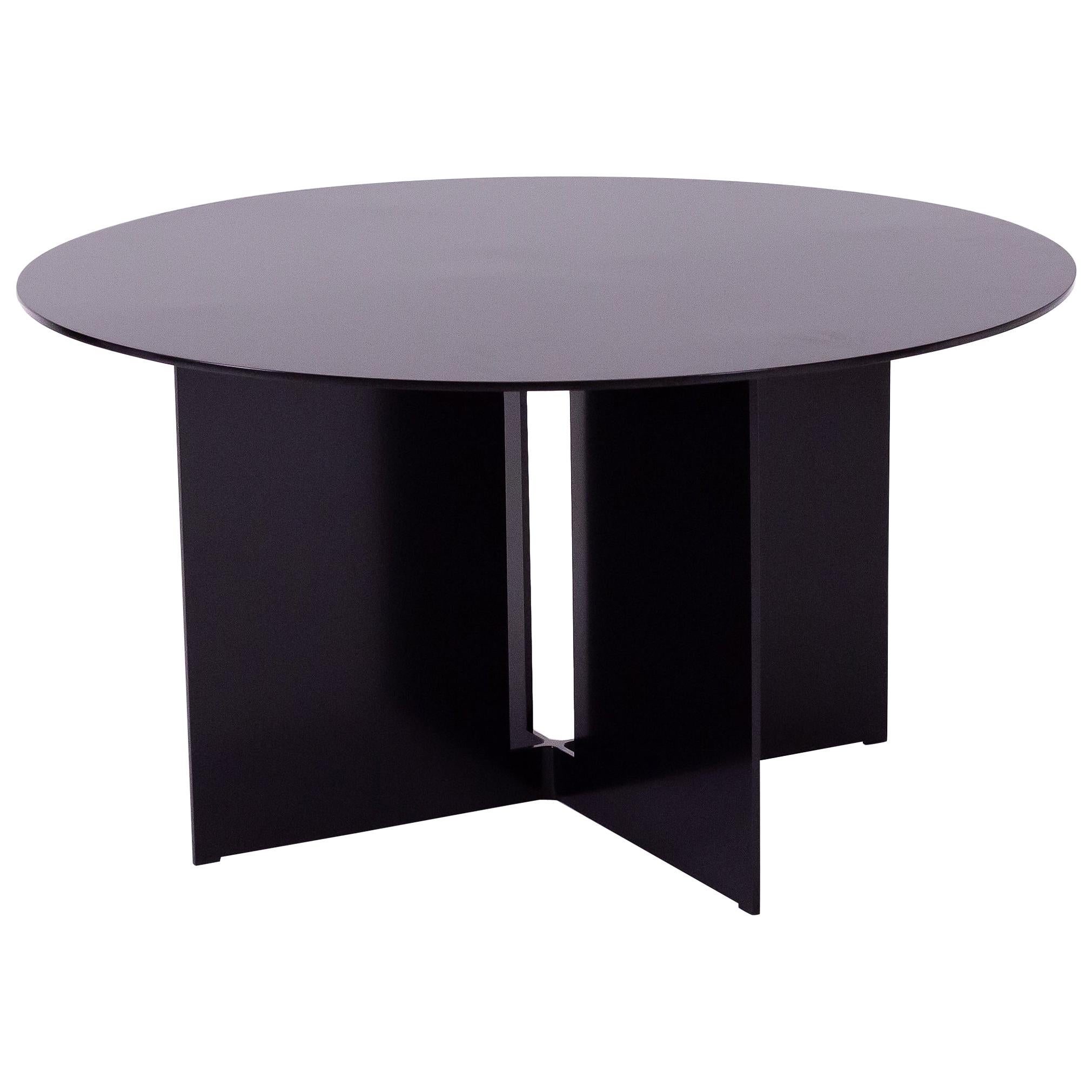 Mers Coffee Table in Black Aluminum  For Sale