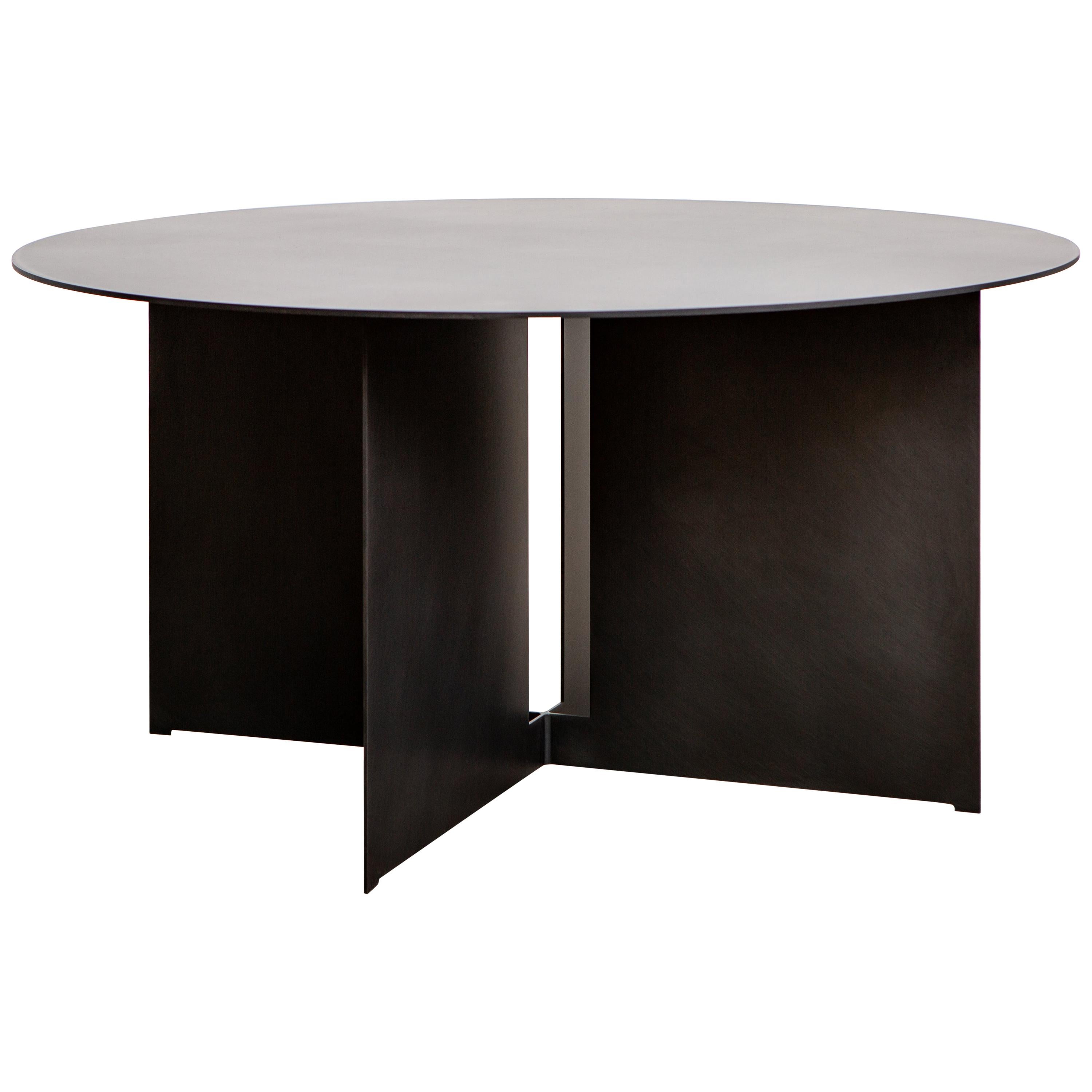 Table basse Mers en acier noirci en vente