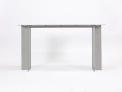 Mers Console Table in Aluminum Satin