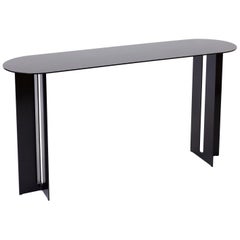 Mers Console Table in Black Aluminum 