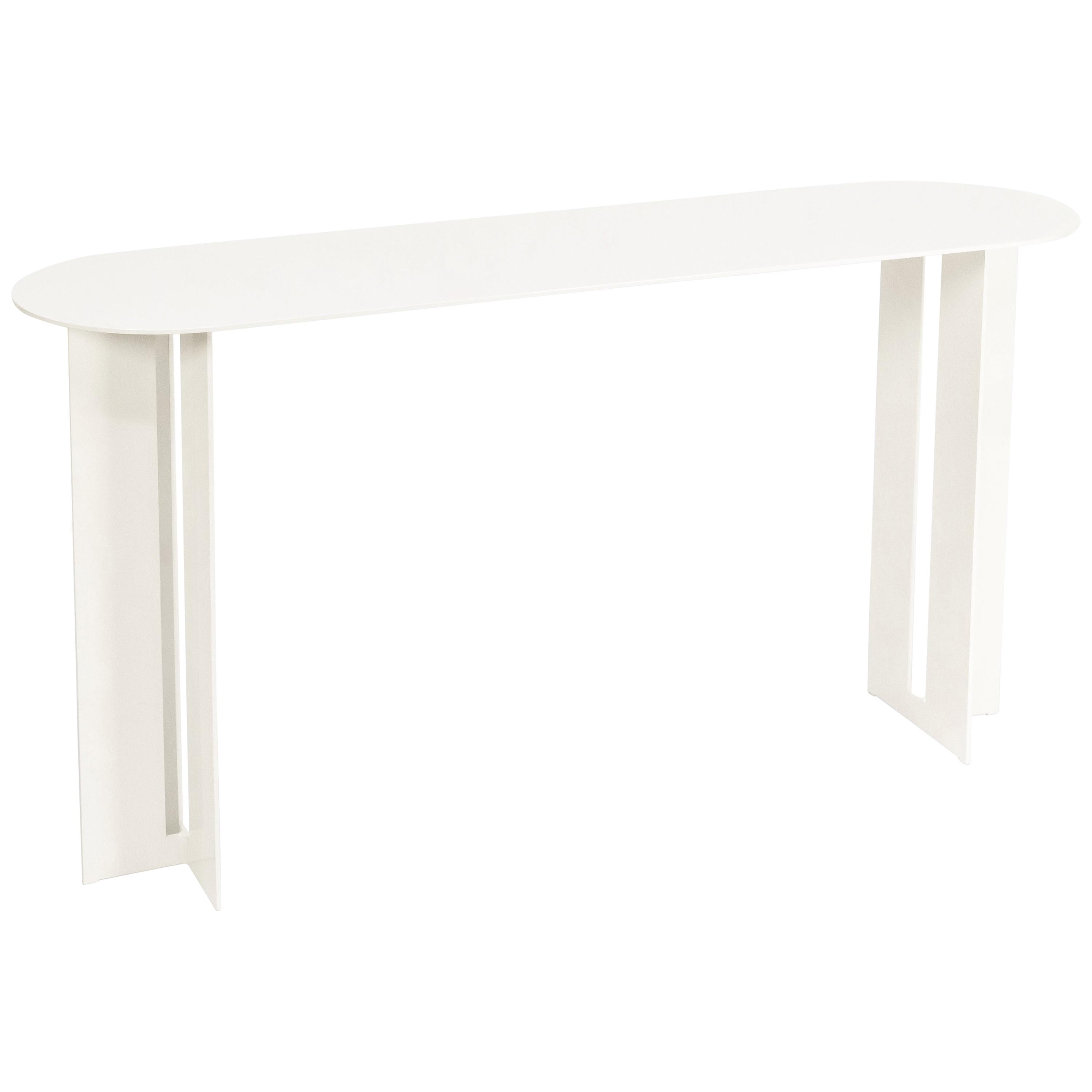 Mers Console Table in Cream Aluminum  For Sale