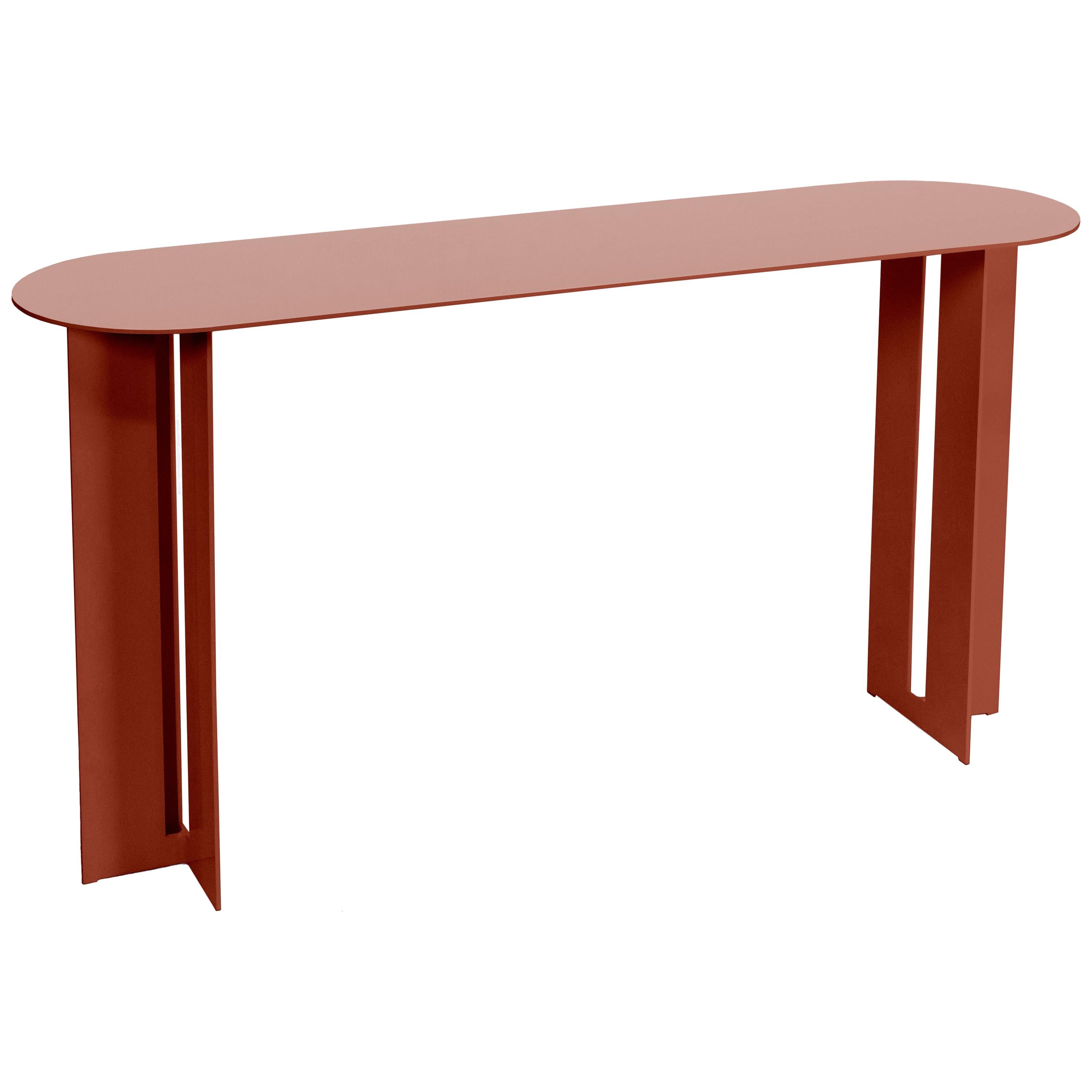 Mers Console Table in Ochre Aluminum 
