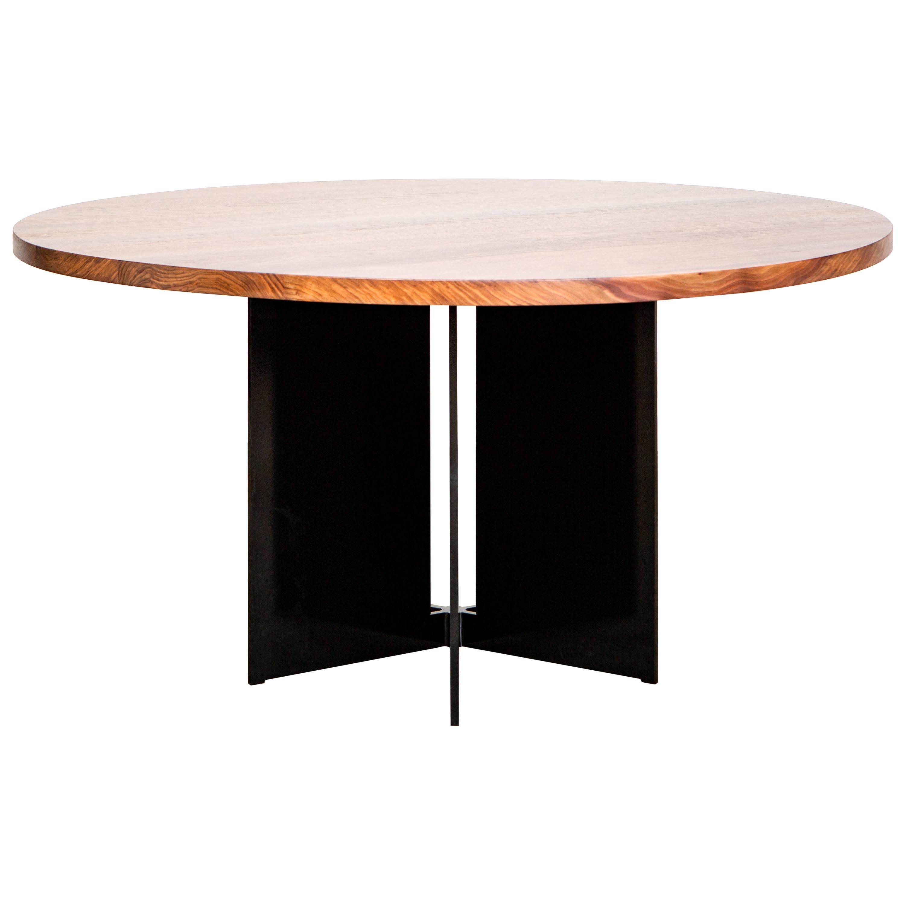 Mers Dining Table in Black Aluminum For Sale