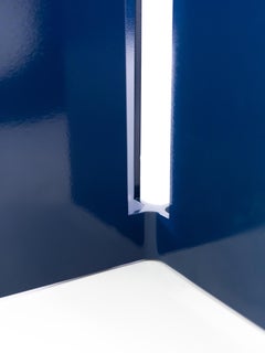 Table d'appoint Mers en aluminium bleu du Pacifique