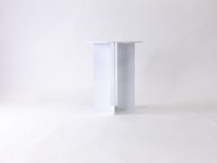 Mers Side Table in White Aluminum
