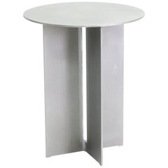 Mers Side Table in Satin Aluminum