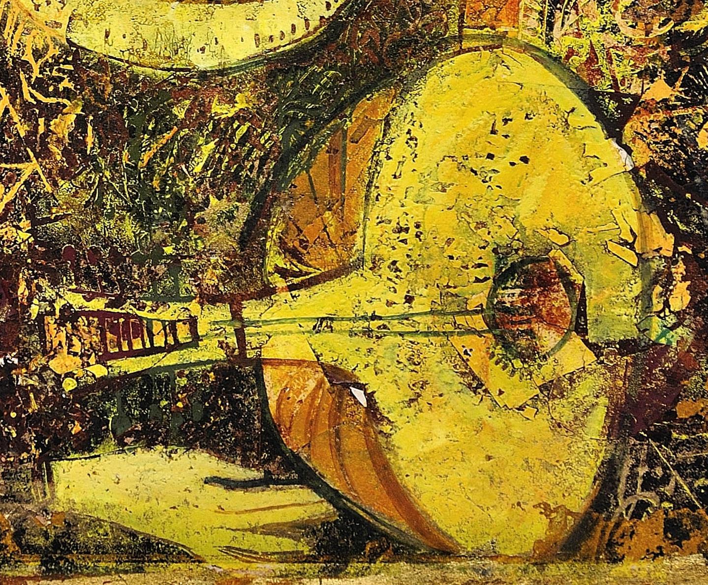 Girl with a Lute. 1969. Oil Painting & Gold Leaf. Djevojka sa Lutnjom. Byzantine 14