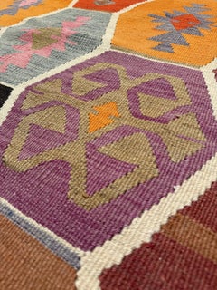 Mersin Mut Tribal Kilim • Vintage Turkish Flatweave Wide Runner Rug (5x11)