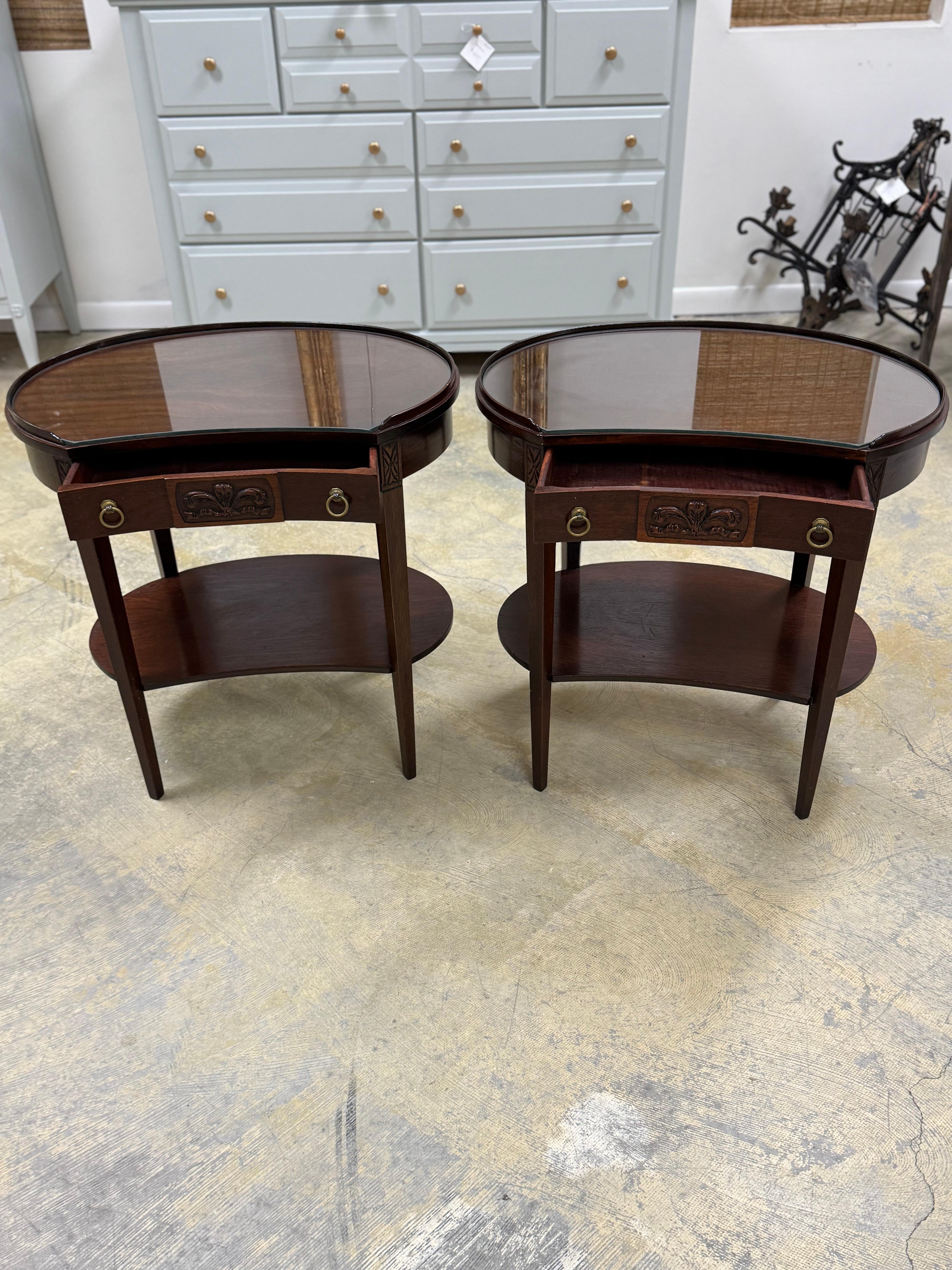 Mersman 1920's antique  tables with a drawers For Sale 5