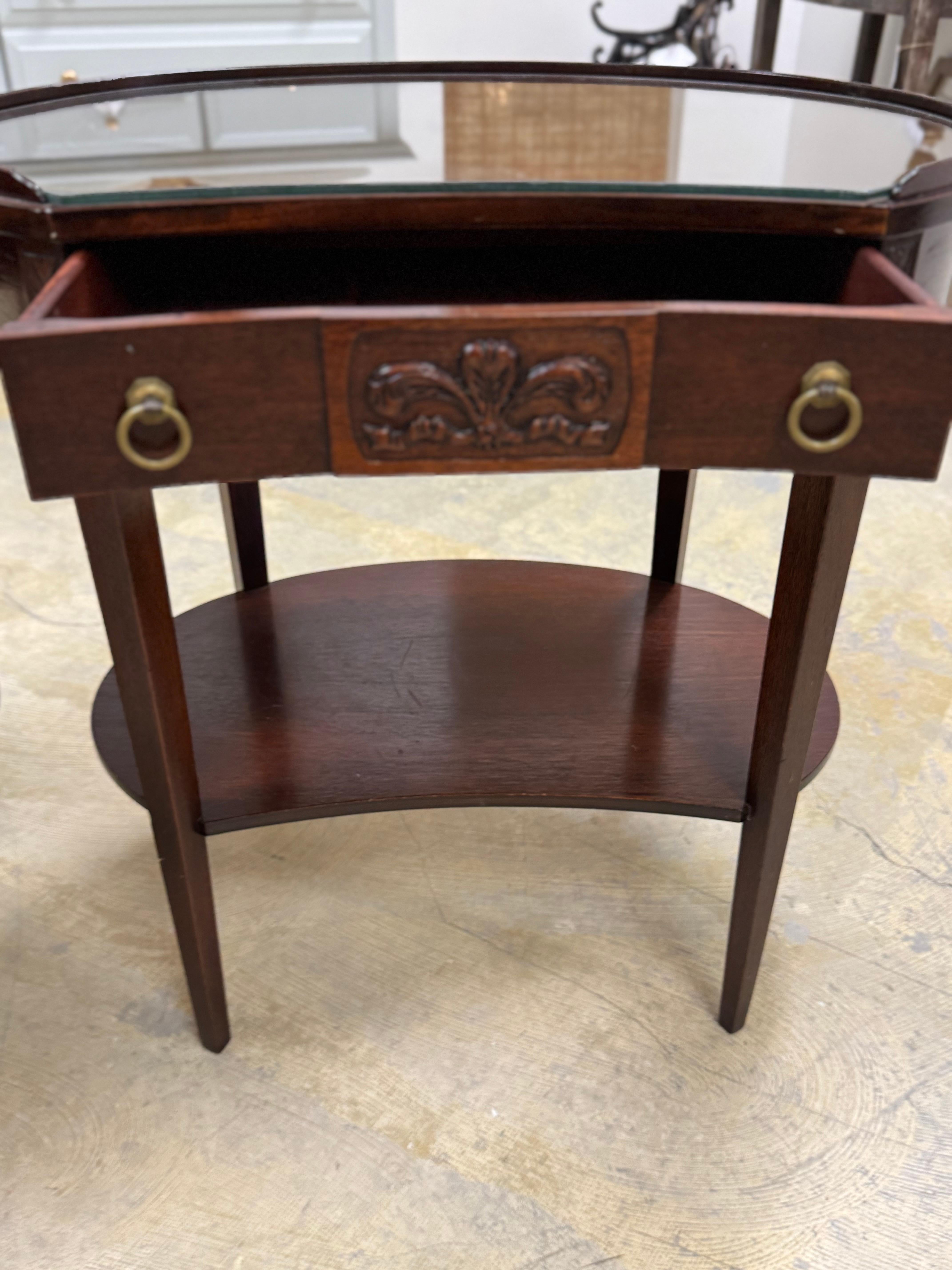 Mersman 1920's antique  tables with a drawers For Sale 6