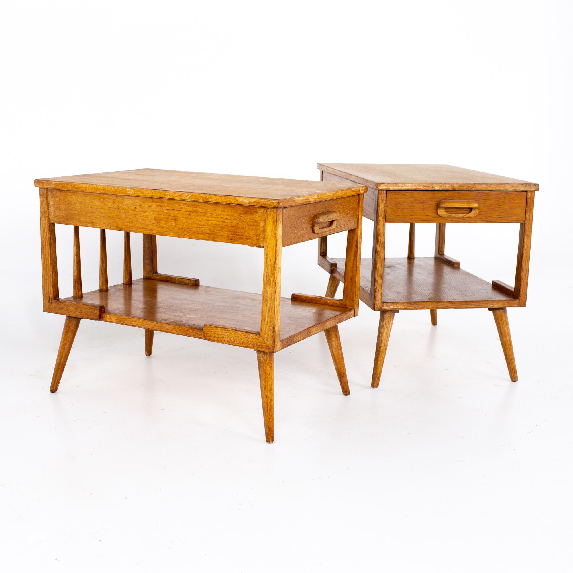 blonde end tables