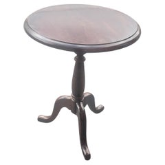 Vintage Mersman Midcentury Solid Cherry Pedestal Tripod Lamp Table