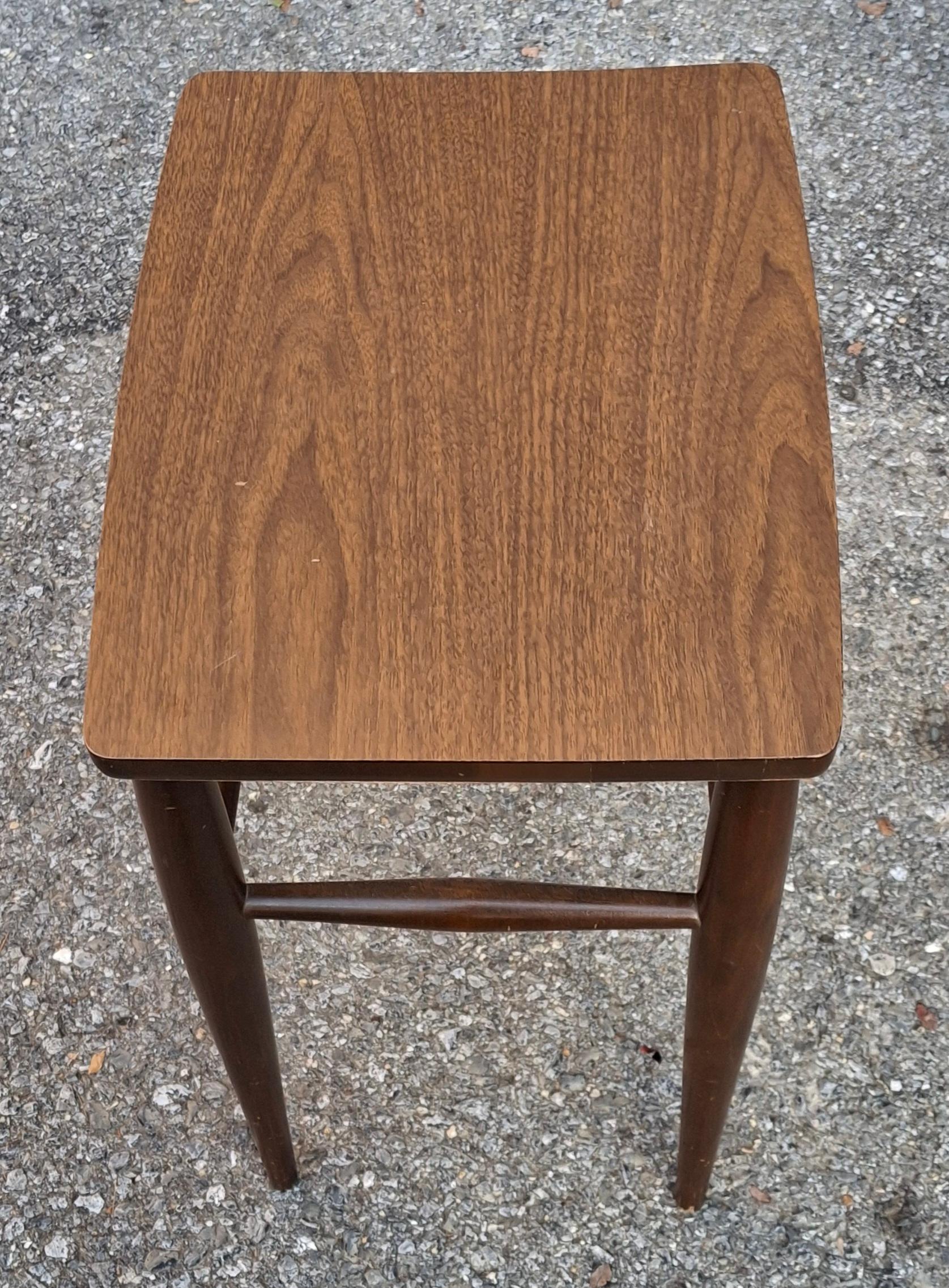 Mid-Century Modern Mersman Mid Century Walnut and Formica Top Small Side Table For Sale