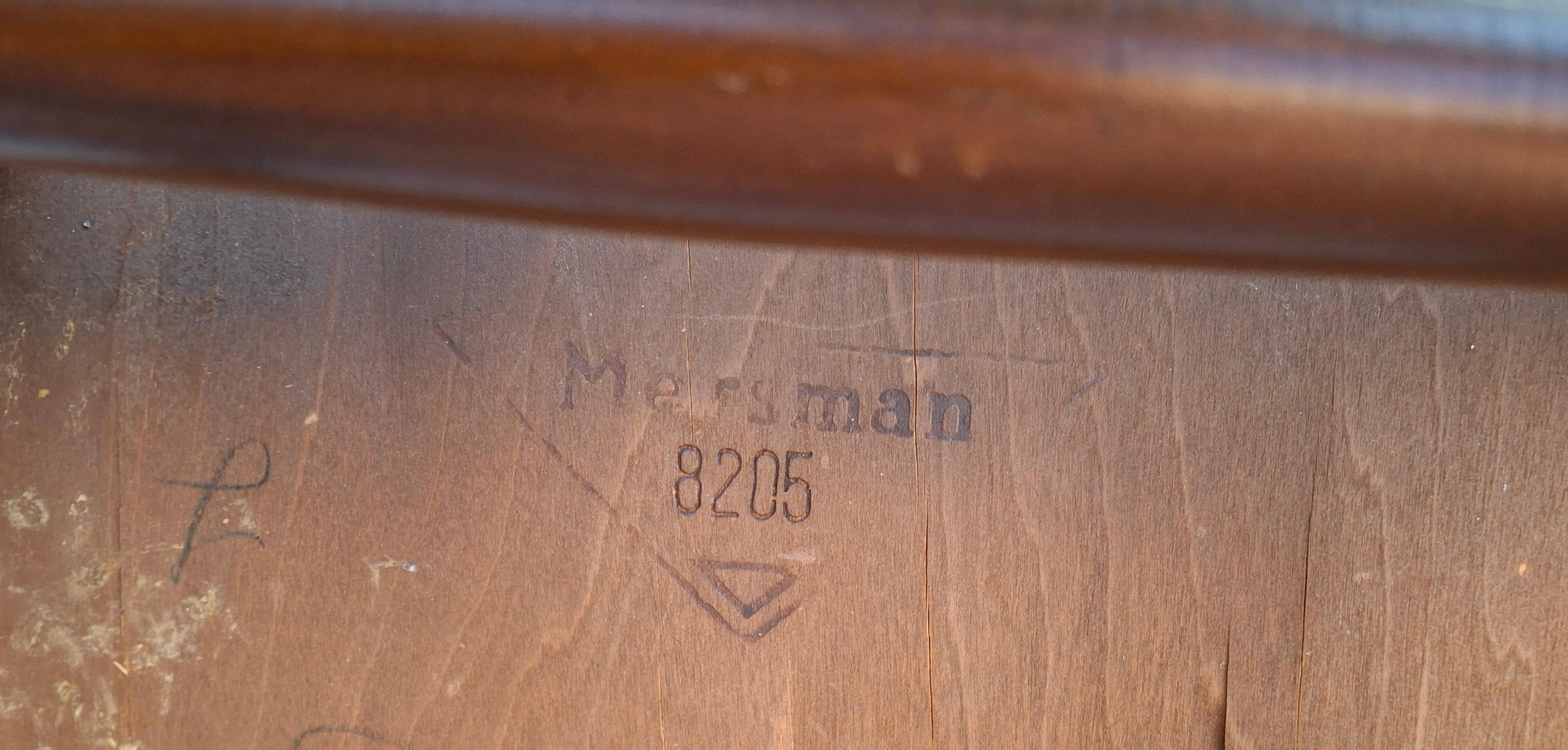 Mersman Mid Century Walnut and Formica Top Small Side Table In Good Condition For Sale In Germantown, MD