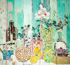 "Still Life" Contemporary Mixed Media on Canvas Framed