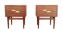 Merton Gershun American of Martinsville Accord Walnut Nightstands or End Table