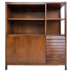 Merton Gershun American of Martinsville “Dania” Cabinet in Walnut and Brass