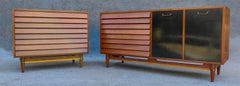 Merton Gershun - American of Martinsville Long & Short Louvered Walnut Cabinets