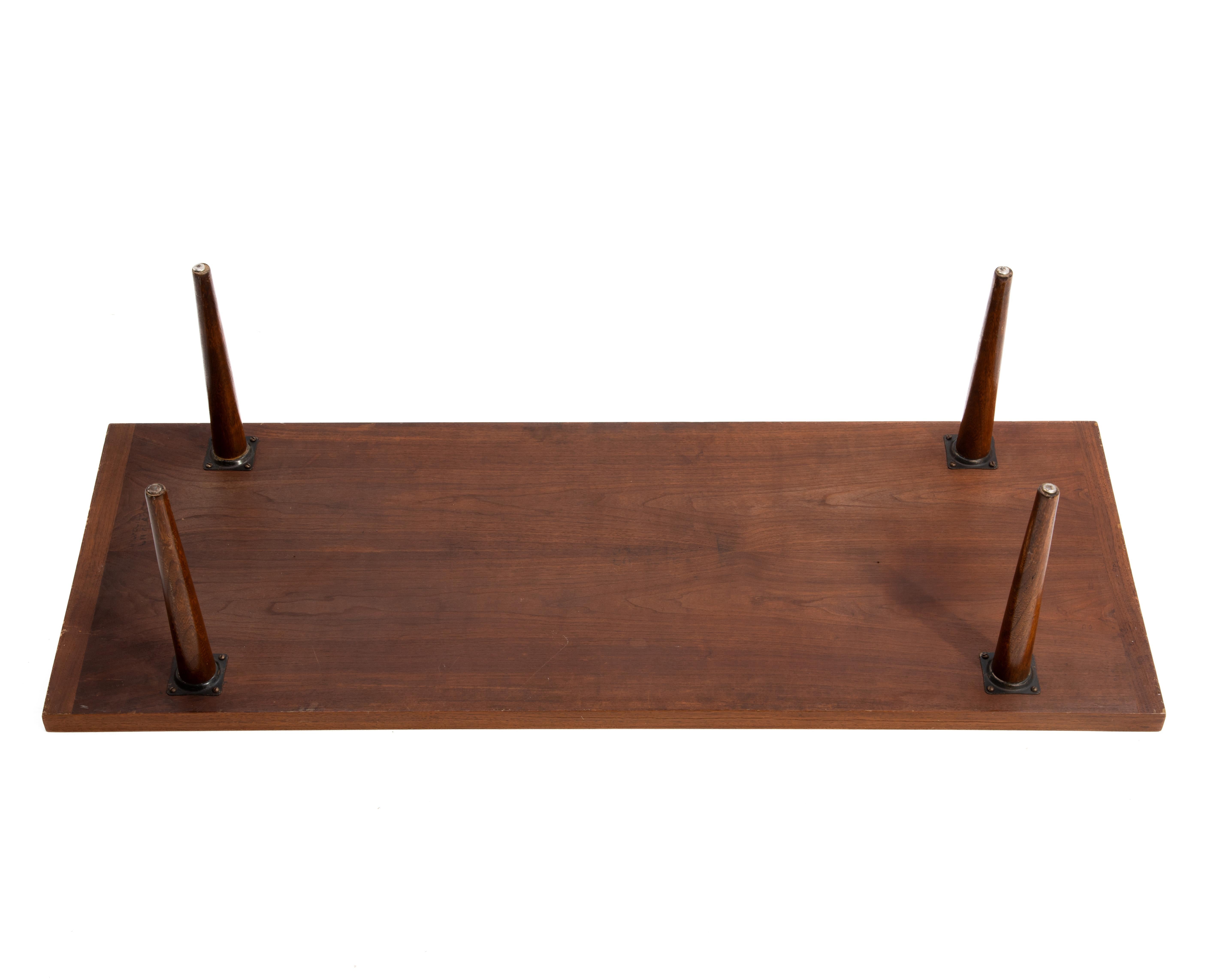 Merton Gershun American of Martinsville X Inlaid Walnut Coffee Table 7