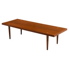 Merton Gershun American of Martinsville X Inlaid Walnut Coffee Table