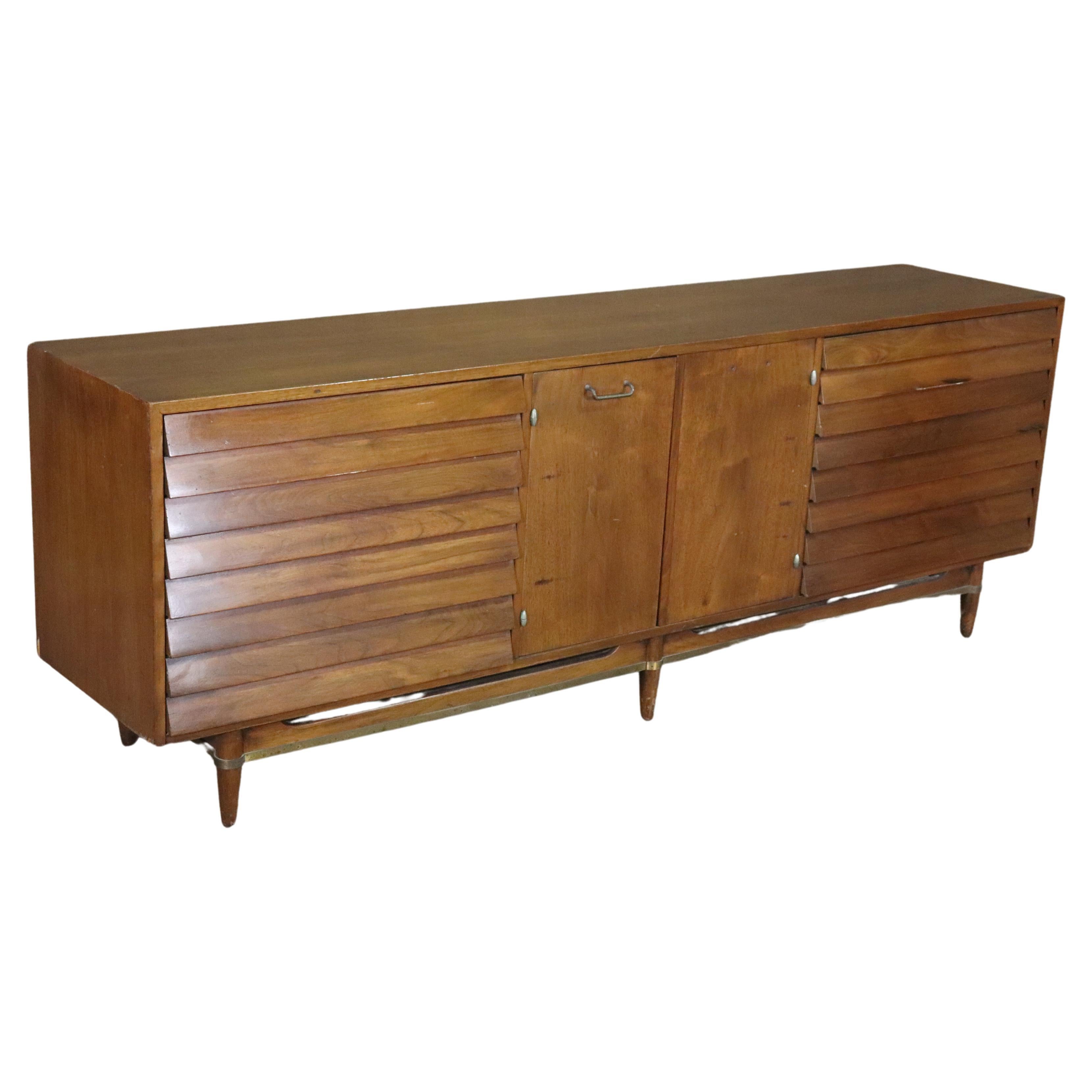 Merton Gershun Designed Dresser w/ Louvered Front For Sale