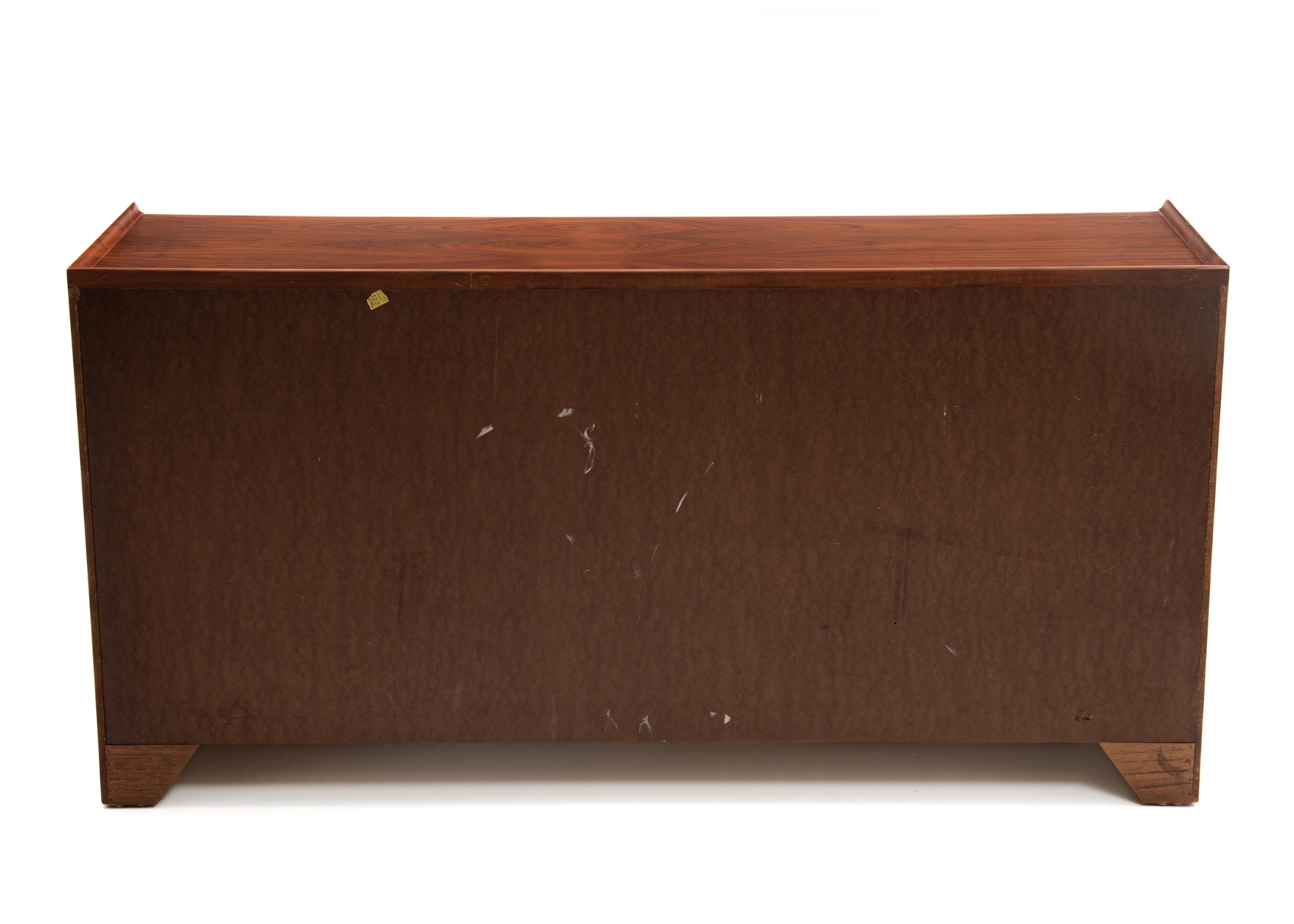 Merton Gershun Dillingham Esprit Nogal Cómoda baja de seis cajones Mild Century Laminado en venta