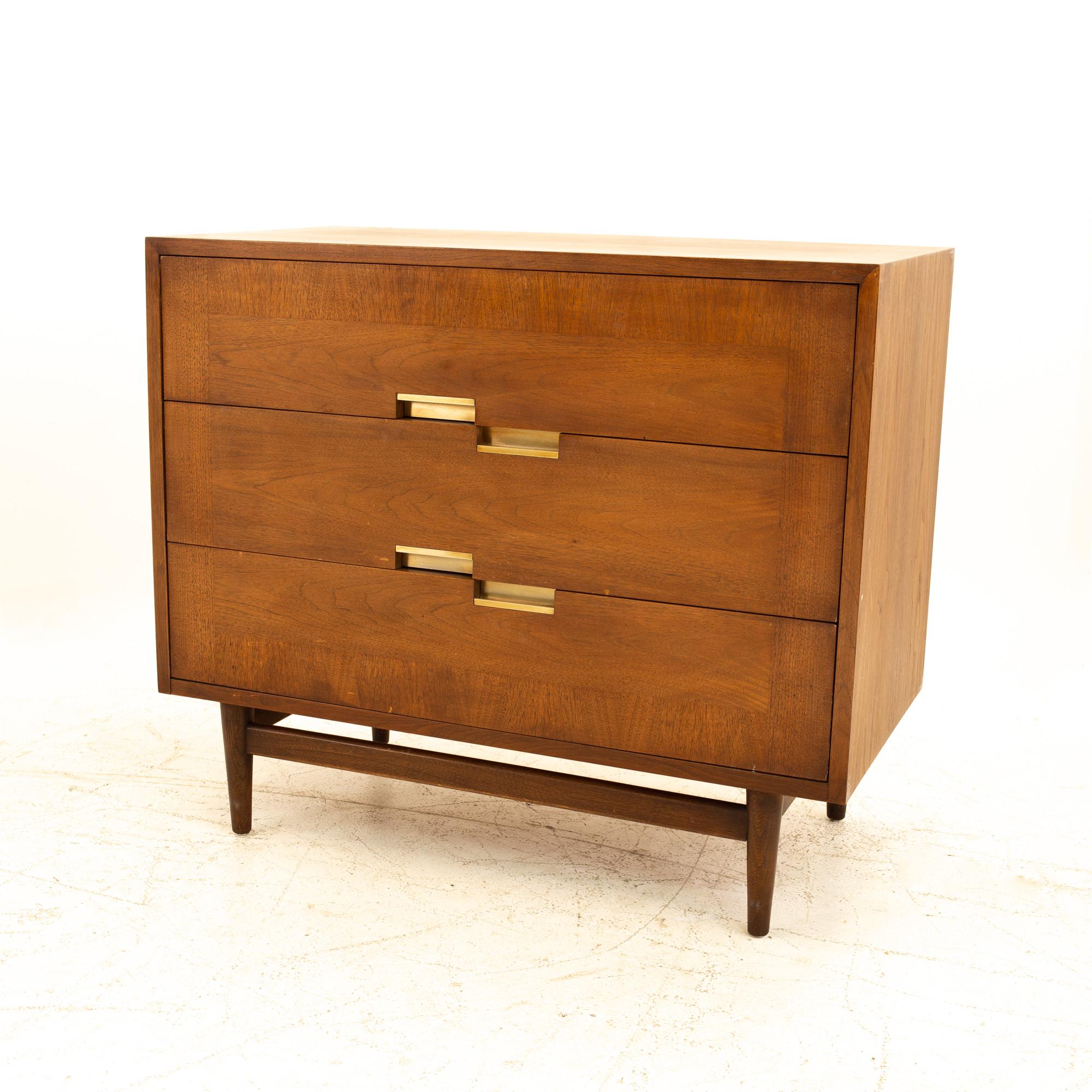 Mid-Century Modern Merton Gershun for America of Martinsville Midcentury 3 Drawer Dresser Chest