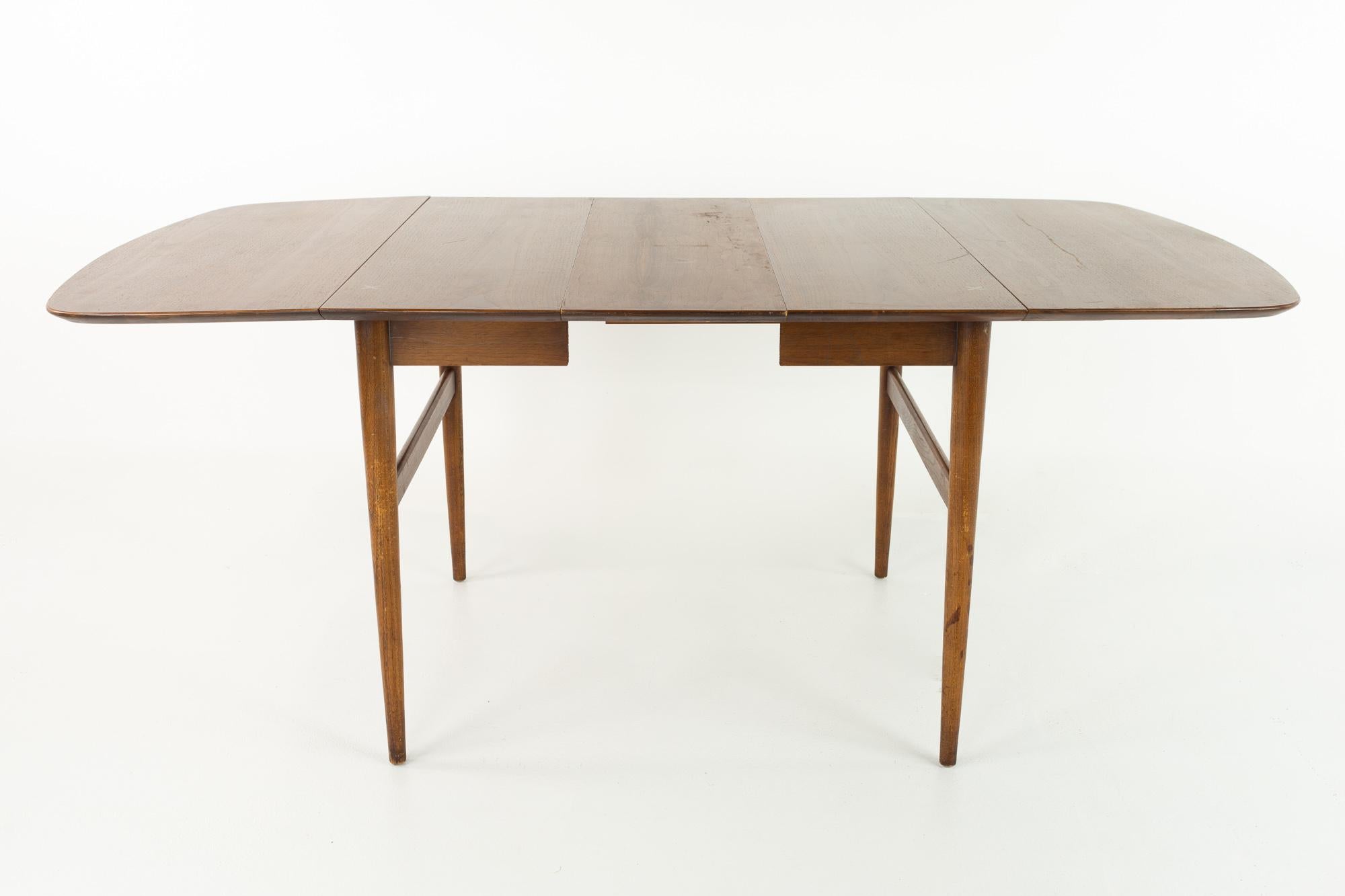 Merton Gershun for American of Marinsville Mid Century Dining Table with 2 Leave 4
