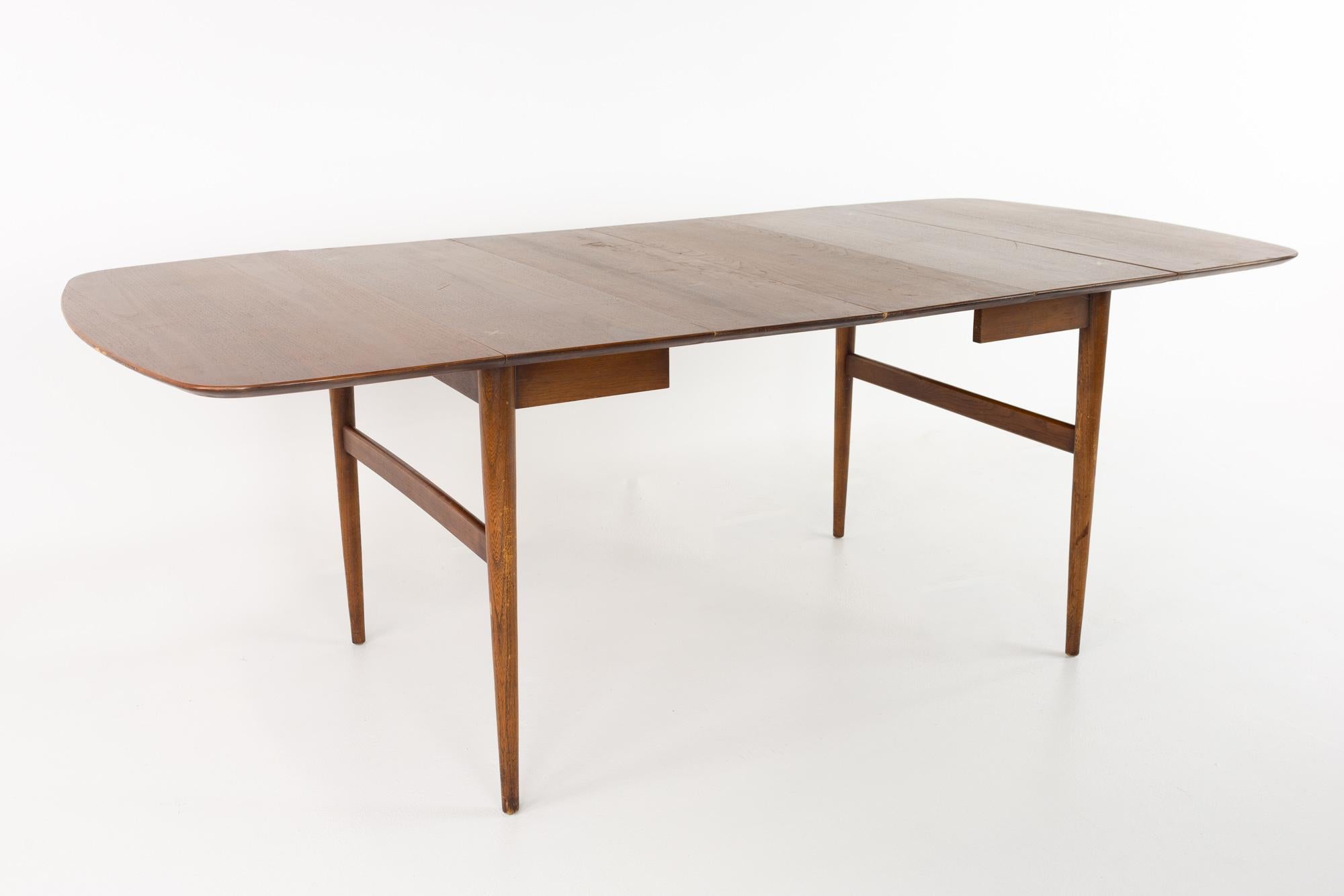 Merton Gershun for American of Marinsville Mid Century Dining Table with 2 Leave 8