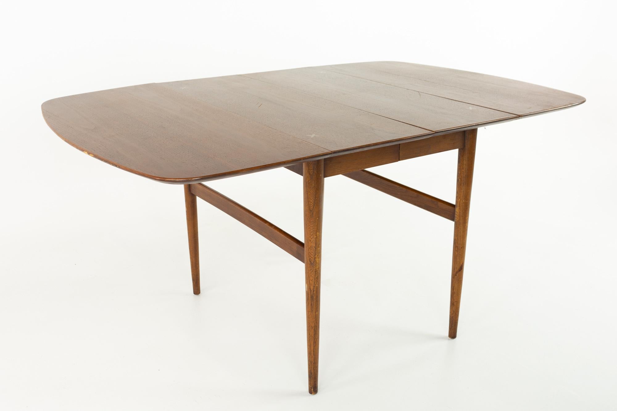 Merton Gershun for American of Marinsville Mid Century Dining Table with 2 Leave In Good Condition In Countryside, IL