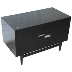 Merton Gershun for American of Martinsville Ebonized Two-Drawer Low Chest