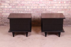 Merton Gershun for American of Martinsville Lacquered Nightstands, Refinished