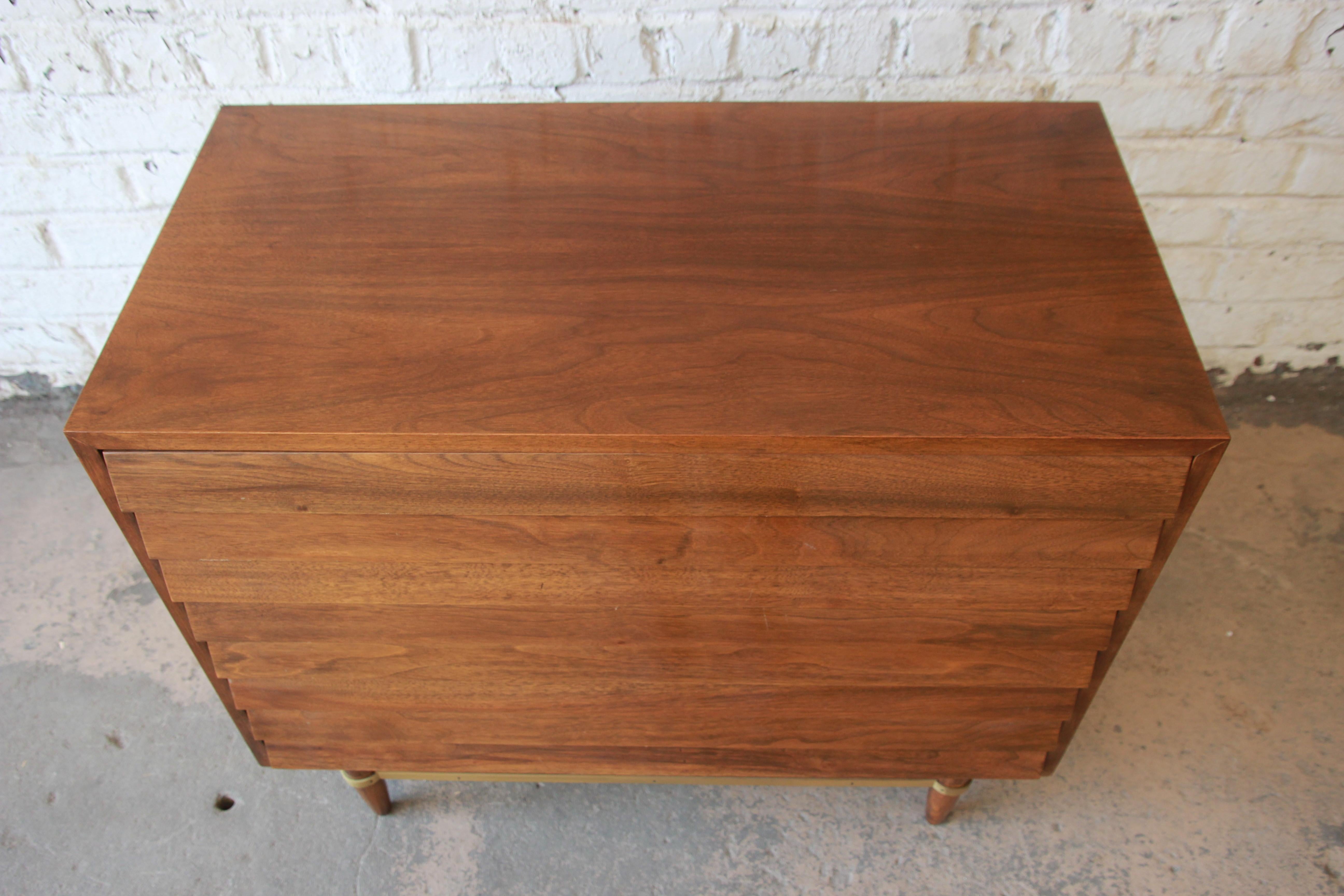 Merton Gershun for American of Martinsville Louvered Front Server or Small Chest In Good Condition In South Bend, IN