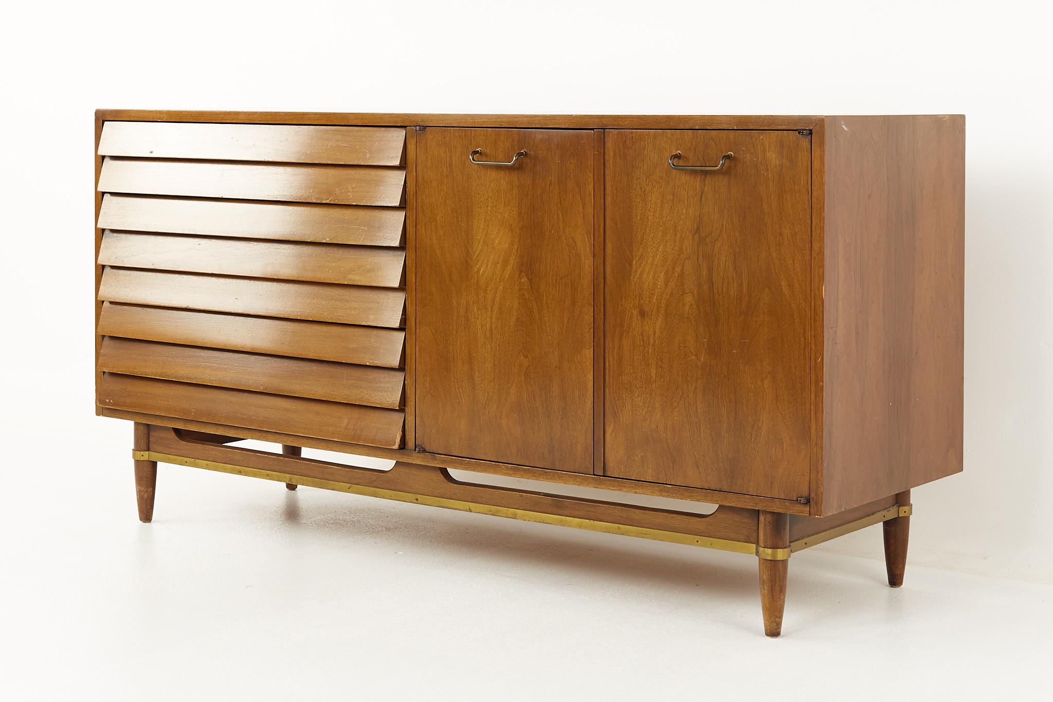 Mid-Century Modern Merton Gershun for American of Martinsville Mid Century Lowboy Credenza For Sale