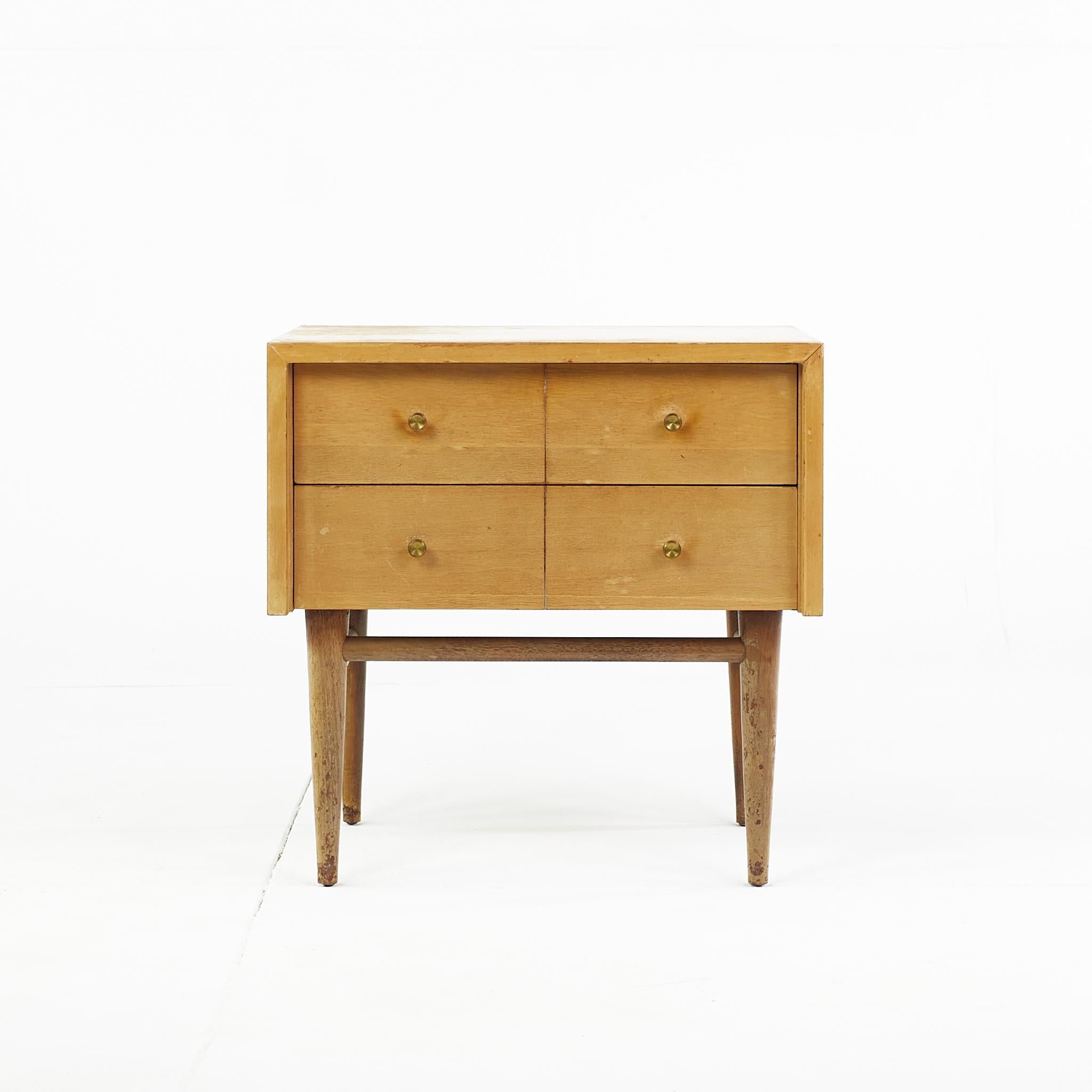 Merton Gershun for American of Martinsville mid century urban suburban nightstand

This nightstand measures: 22 wide x 17 deep x 22 inches high

All pieces of furniture can be had in what we call restored vintage condition. That means the piece