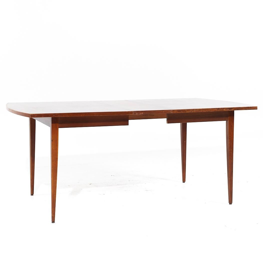 Merton Gershun for American of Martinsville MCM Walnut Expanding Dining Table For Sale 2