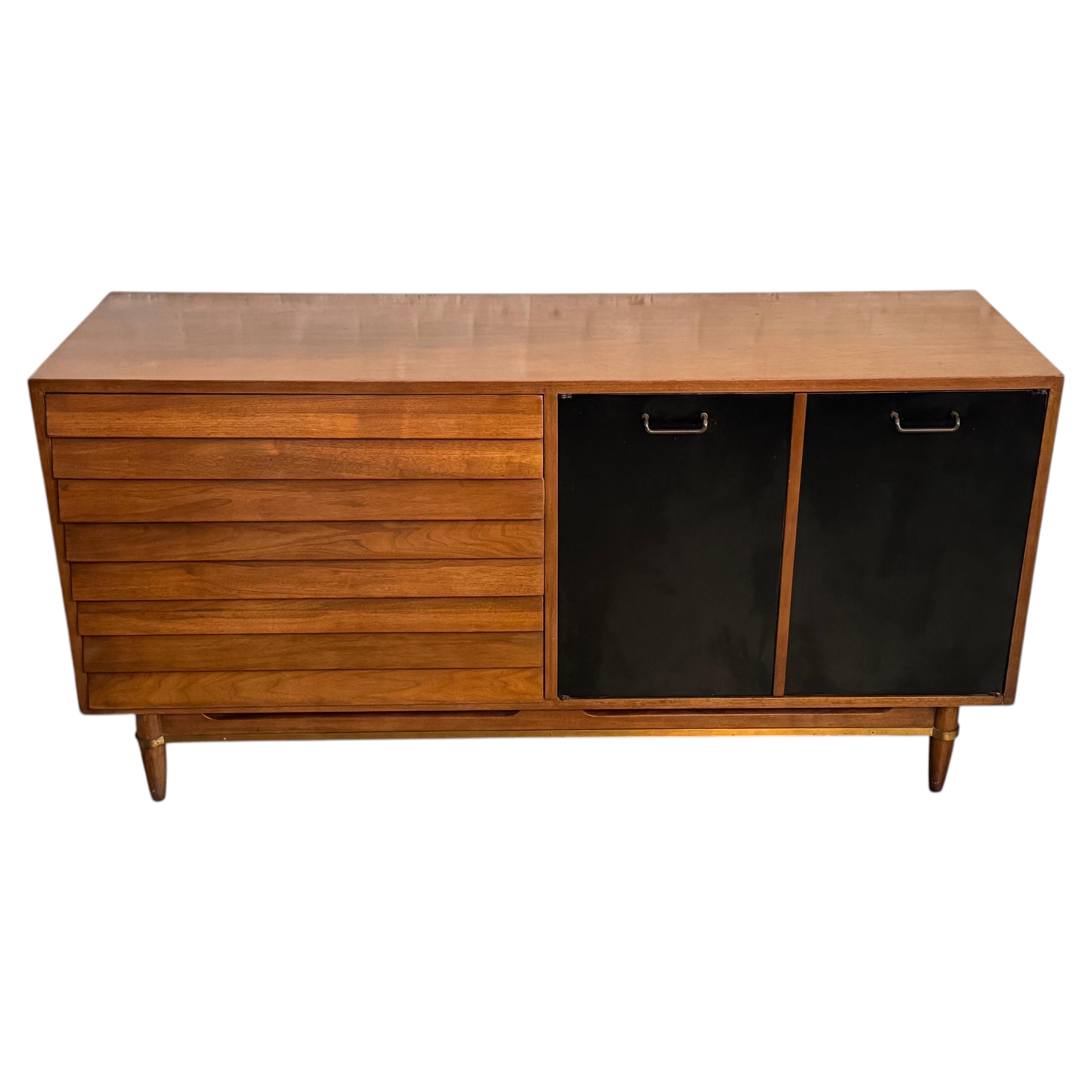 Merton Gershun for American of Martinsville Mid-Century Modern Walnut Credenza