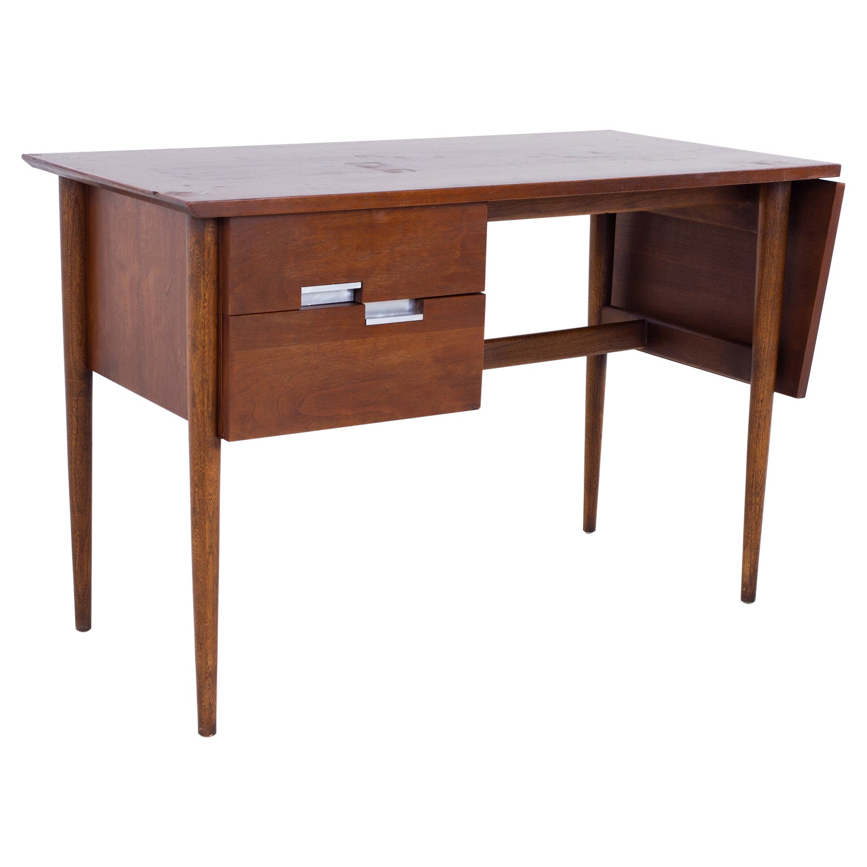 Merton Gershun for American of Martinsville Mid Century Walnut Dropleaf Desk