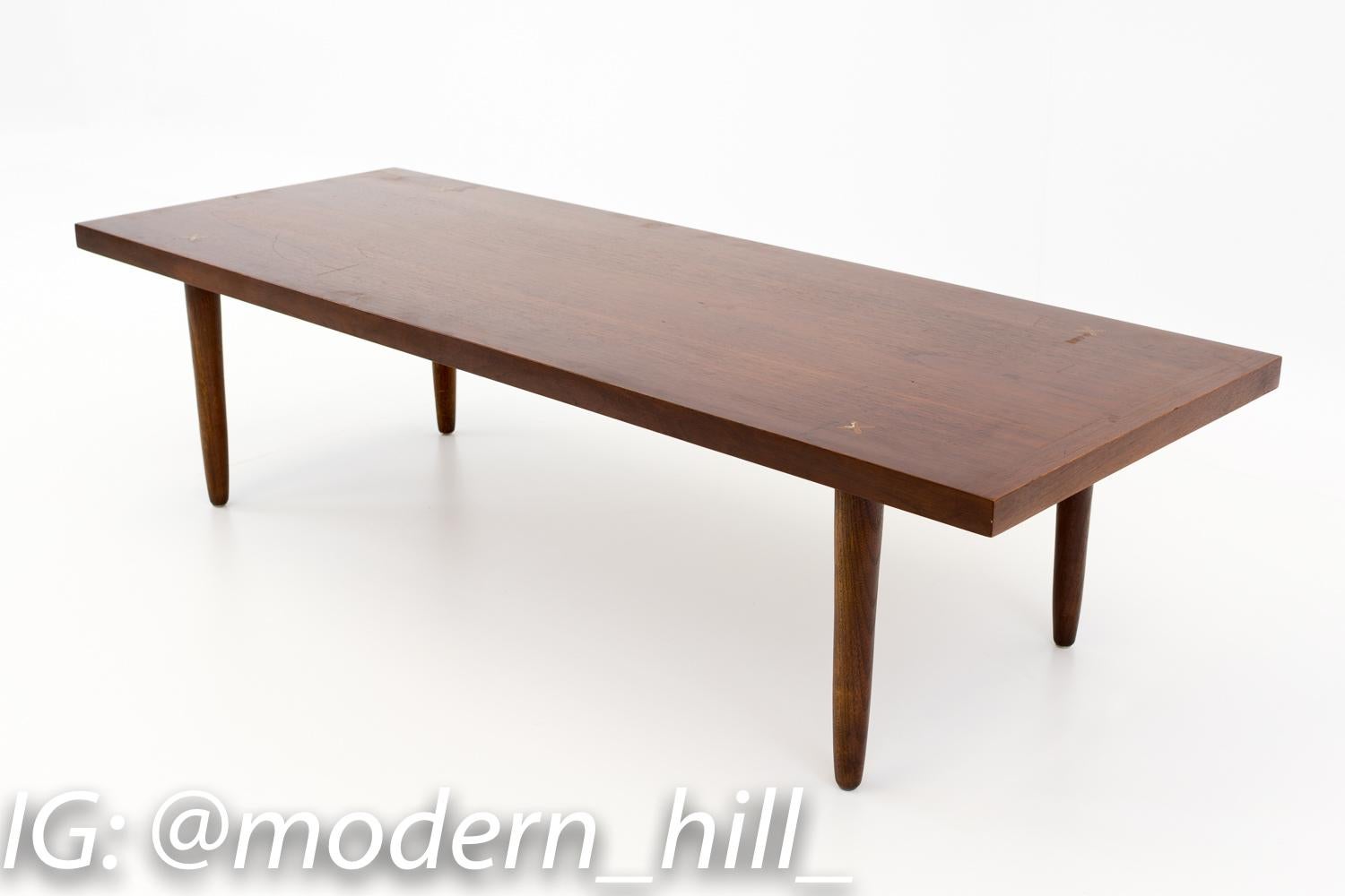 Mid-Century Modern Merton Gershun for American of Martinsville Mid Century X Inlaid Coffee Table or For Sale