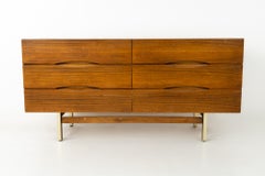 Merton Gershun for American of Martinsville Mid Century Walnut Lowboy Dresser